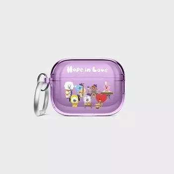 Прозрачный чехол Line Friends BT21 Hop Inrup Elago AirPod Pro 2