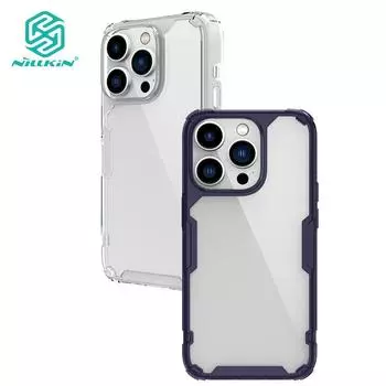 Прозрачный чехол Nillkin для iPhone 14 Pro Max 14 Plus 14 Pro Nature Pro, ультратонкий роскошный мягкий противоударный чехол из ТПУ с прозрачной подушкой безопасности iPhone 14 прозрачный