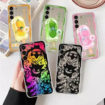 Прозрачный чехол Pokemon Gengar для Samsung Galaxy S22 S20 FE S21 S10 S9 Plus Note 20 Ultra 10 Lite, прозрачный чехол для телефона Samsung S22 Ultra 5G