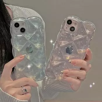 Прозрачный чехол с 3d бриллиантами и блестками для Iphone 13 12 11 Pro Max Xs Max Xr X 7 8plus, прозрачный силиконовый чехол 3d Diamond Case For iPhone XR