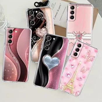 Прозрачный чехол с бантиком для Samsung Galaxy S22 S20 FE S21 S10 S9 Plus Note 20 Ultra 10 Lite, прозрачный чехол для телефона Samsung S21 5G
