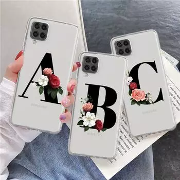 Прозрачный чехол с буквами «сделай сам» и цветком для Samsung Galaxy A52 A12 A51 A32 A21s A71 A32 A22 50 A70 A31 A72 5G, чехол для телефона Samsung A71 5G