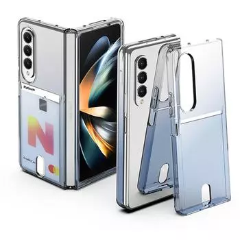 Прозрачный чехол с градиентом для Samsung Galaxy Z Fold 4 5g, складной чехол для смартфона с отделениями для карт, противоударный защитный чехол из ТПУ Samsung Z Fold 4