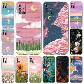 Прозрачный чехол с масляной живописью для Samsung Galaxy A51 A71 A21s A31 A12 A32 5G A21 EU A52 4G A41 A11 A22 TPU чехол для телефона Samsung A91