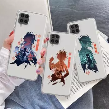 Прозрачный чехол с рисунком аниме Genshin Impact для Samsung Galaxy A52 A12 A51 A32 A21s A71 A32 A22 50 A70 A31 A72 5G, чехол для телефона Samsung A71 5G