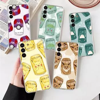 Прозрачный чехол с рисунком аниме «Покемон» для Samsung Galaxy S22 S20 FE S21 S10 S9 Plus Note 20 Ultra 10 Lite, прозрачный чехол для телефона Samsung S21 5G