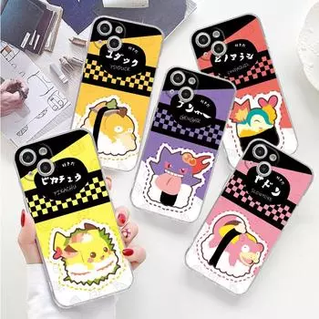 Прозрачный чехол с рисунком Покемон Суши для Apple iPhone 13 11 14 12 Pro 7 8 Plus XR X XS Max 6 6S 13Pro, силиконовый чехол для телефона Cas Coque iPhone 14 Pro Max