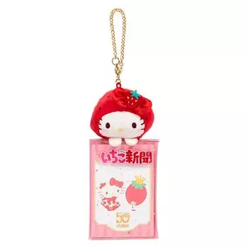 Прозрачный чехол с талисманом Газета 50-я Hello Kitty Прозрачный чехол для хранения аксессуаров 290459 [Sanrio] (Годовщина Ичиго) ПВХ/Полиэстер/Сталь