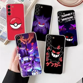 Прозрачный чехол с забавным покемоном Gengar для Samsung Galaxy S22 S20 FE S21 S10 S9 Plus Note 20 Ultra 10 Lite, прозрачный чехол для телефона Samsung S21 5G