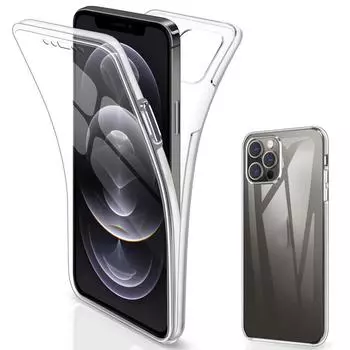 Прозрачный чехол с защитой всего тела на 360 градусов для iPhone 13 12 11 Pro Max X XR XS Max 8 7 6S 6 Plus, двухсторонний прозрачный мягкий силиконовый передний жесткий задний чехол iPhone 6S Plus чистый