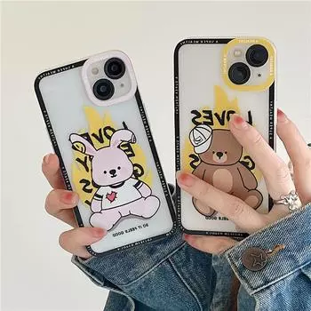 Прозрачный чехол Zhitai Cartoon Angel Eyes для iPhone 15 Pro/13/14 Pro Max/X/6/7/8 iPhone XS Max
