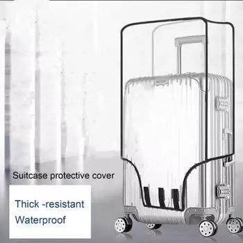 Прозрачный чемодан, защитный, износостойкий, полная защита, водонепроницаемый, пылезащитный, защитная крышка для багажа, дорожная пленка для чемодана XL