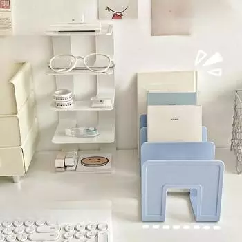 Прозрачный четырехместный книжный стеллаж, полки, студенческий рабочий стол, большая емкость для хранения и расстановки книг, стеллажная перегородка прозрачный