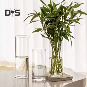 Прозрачный цилиндр, ваза, свадебная вечеринка, обеденный стол, центральное украшение, гидропонный держатель для цветов, прозрачный контейнер, ураган, подсвечник 20cm