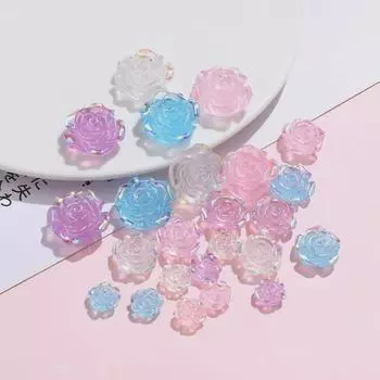Прозрачный цветок розы DIY кремовый клей чехол для телефона комплект - украшения ручной работы из смолы аксессуары