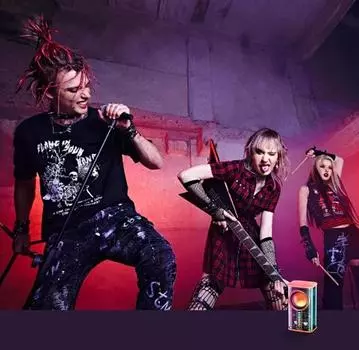 Прозрачный Cyberpunk Беспроводной Bluetooth-динамик Звук Свет Ритм Сабвуфер TWS Стерео Музыкальный Центр Громкая Связь Звонок 1 PCS