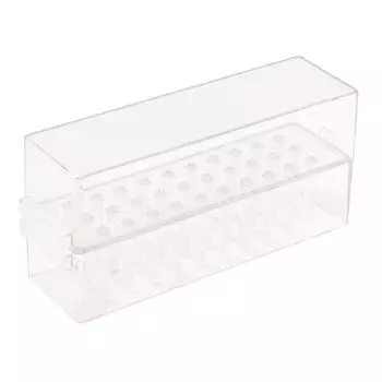 Прозрачный держатель для сверл для ногтей с 30 отверстиями, коробка для хранения фрезы, пылезащитный чехол для акриловых ногтей, аксессуары 6.2*13*3.8cm