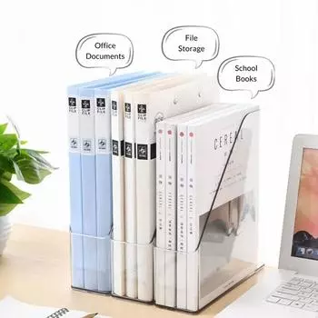 Прозрачный держатель для журналов, пластиковый настольный органайзер, вертикальная стойка для журналов, настольная папка, органайзер для хранения документов для офиса и дома чистый