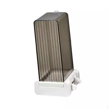 Прозрачный диспенсер для ватных дисков, держатель для дисков, пылезащитный футляр для хранения косметики Clear Grey