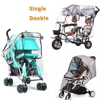Прозрачный дождевик для детской коляски, дождевик для коляски, водонепроницаемая коляска из ЭВА A