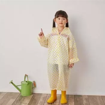 Прозрачный дождевик для мальчиков и девочек EVA Kids Rain Cape Портативный детский дождевик с капюшоном для улицы синий