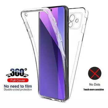 Прозрачный двойной чехол на 360 градусов для Xiaomi Redmi Note 13 Note13 Pro Plus 4G 5G, противоударный мягкий силиконовый чехол спереди и сзади For Redmi Note 13 4G чистый