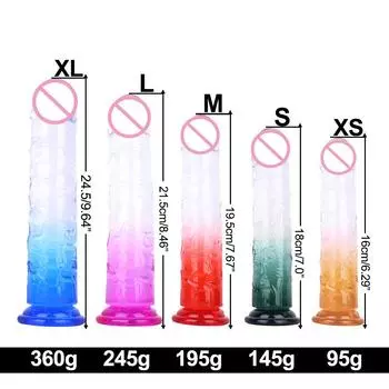 Прозрачный двухцветный стеклянный дилдо, имитация пениса, женские разноцветные устройства для мастурбации, секс-продукт для взрослых XS Blue