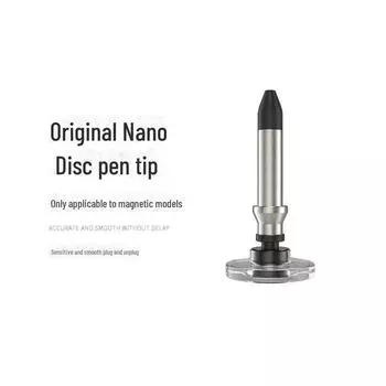 Прозрачный емкостный стилус со сменной металлической дисковой головкой и присоской Metal disc head