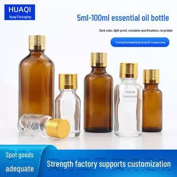 Прозрачный флакон для эфирного масла (10мл), Эссенция Жидкая Под-Флакон (30мл), Бутылка из коричневого стекла (5мл-100мл) glass прозрачный