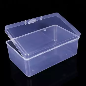 Прозрачный флип-контейнер для хранения ватных палочек, органайзер для косметики, многофункциональный контейнер для хранения фотокарточек, пылезащитный ящик 2