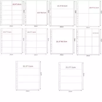 Прозрачный фотоальбом сменные страницы PP карта штамп штамп ювелирные изделия хранение A4 Kpop фотокарточка переплет 5