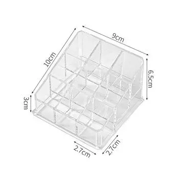 Прозрачный футляр для помады с сеткой 9-40, органайзер для косметики, коробка для хранения, подставка для помады, органайзер для косметических украшений 1
