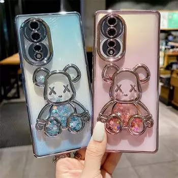 Прозрачный гальванизированный чехол для Huawei Mate60Pro, Mate50Pro, Glory 90 — все включено, защищает от зыбучих песков и жестоких медведей Huawei mate50pro