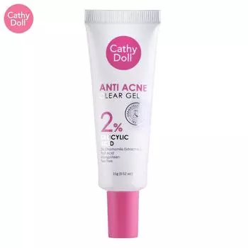 Прозрачный гель против прыщей Cathy Doll, 2% салициловой кислоты, спасение от прыщей, очищение пор, без минеральных масел, без спирта, без парабенов, 15 г - Thai Skin Care