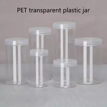 Прозрачный герметичный резервуар, герметичная банка с крышкой, круглое ведро для хранения, банки для орехов, разное, емкость для зерна, пластиковая бутылка 65x120mm