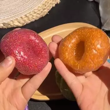 Прозрачный хрустальный шар TPR, эластичная игрушка с медленным отскоком, ручная работа, настольные украшения красный