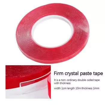 Прозрачный и бесследный двухсторонний клей для ногтей для пленки и ленты для ногтей красный