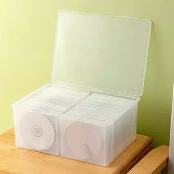 Прозрачный и пыленепроницаемый ящик для хранения компакт-дисков, домашний ящик для хранения DVD-дисков, компакт-дисков, комиксов, ящики для хранения, полки с защелкивающейся крышкой S