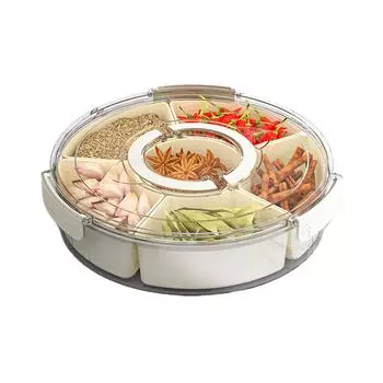 Прозрачный и видимый контейнер для закусок для легкого доступа к закускам. Поднос для контейнеров для закусок в дороге.