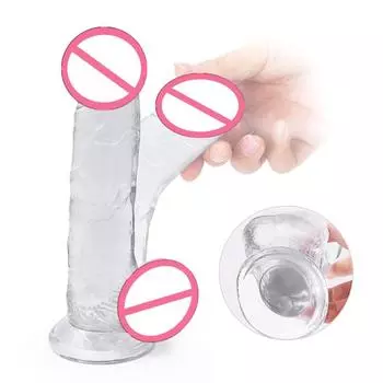 Прозрачный искусственный дилдо женские секс-игрушки мастурбатор устройство дилдо взрослый пенис