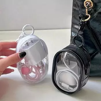 Прозрачный кабель для передачи данных, сумка для хранения зарядного устройства, органайзер для кабеля, водонепроницаемая глухая коробка, дисплей для фигурок, чехол для зарядного устройства мобильного телефона