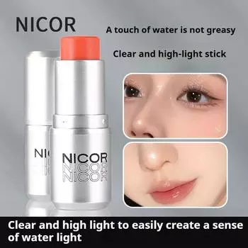 Прозрачный, как вода, хайлайтер-стик, естественным образом осветляет силуэт, ленивые румяна, хайлайтер-стик для контурирования 01-Boiled water