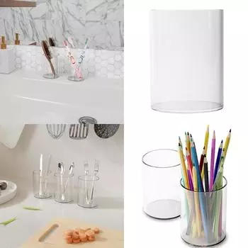 Прозрачный контейнер для хранения канцелярских принадлежностей, удобная ванна для аккуратного хранения письменных принадлежностей, канцелярских принадлежностей для дома и офиса чистый