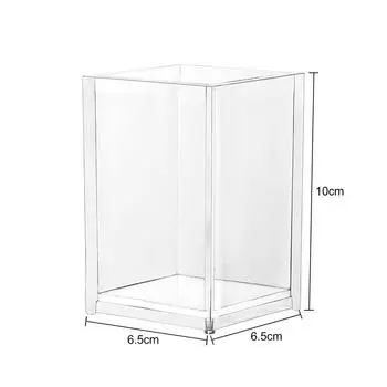 Прозрачный косметический макияж с 3 отверстиями, акриловая кисть для макияжа, ящик для хранения инструментов, чехол, держатель для кистей для макияжа, органайзер для стола, инструмент для макияжа