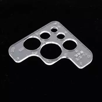 Прозрачный кожаный акриловый трафарет для резки углового круга