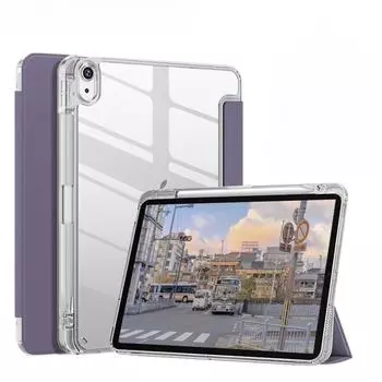 Прозрачный кожаный флип-чехол для iPad Case Air 4 5 Pro 11, чехол 9-го поколения для аксессуаров для iPad 10,2, 7, 8, 9, 2018, 9,7, 5, 6, прозрачный чехол iPad Mini 6 чёрный