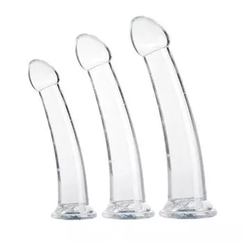 Прозрачный Кристалл Анальный Пункт Мягкий Имитационный Пенис Женская Мастурбация Секс-Продукт Взрослые Товары Small Size /Bags