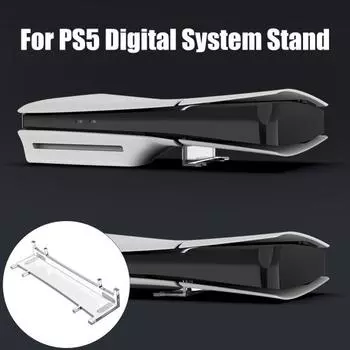Прозрачный кронштейн для игровой консоли, универсальная подставка для хранения, простой в установке держатель для настольной игровой консоли для PS5 Slim прозрачный