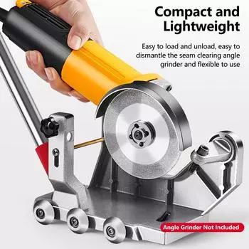 Прозрачный кронштейн для машины для заделки швов Угловая шлифовальная машина Модернизированный набор инструментов Плитка Напольная плитка Очистка щелей с прорезями серебряный