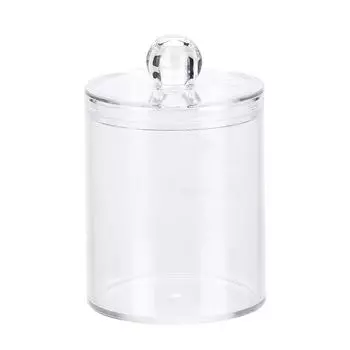 Прозрачный круглый чехол для ватных палочек, акриловый держатель для ватных палочек, контейнер для хранения, органайзер